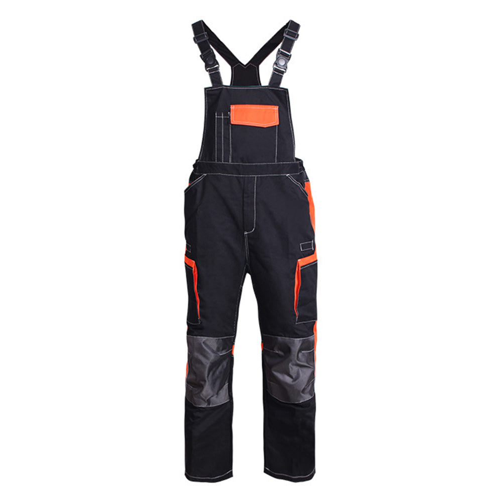 Multi-pocket Bib Overalls, Elastic Suspenders Threaded Suspenders