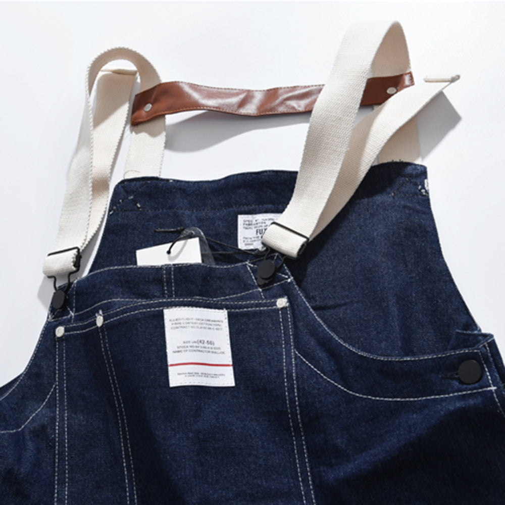 Workwear Jumpsuit Men's Suspender Denim Trousers Work Clothes Loose Casual Overalls