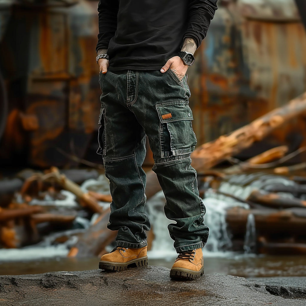 Men's Multi-Pocket Vintage Outdoor Work Trousers