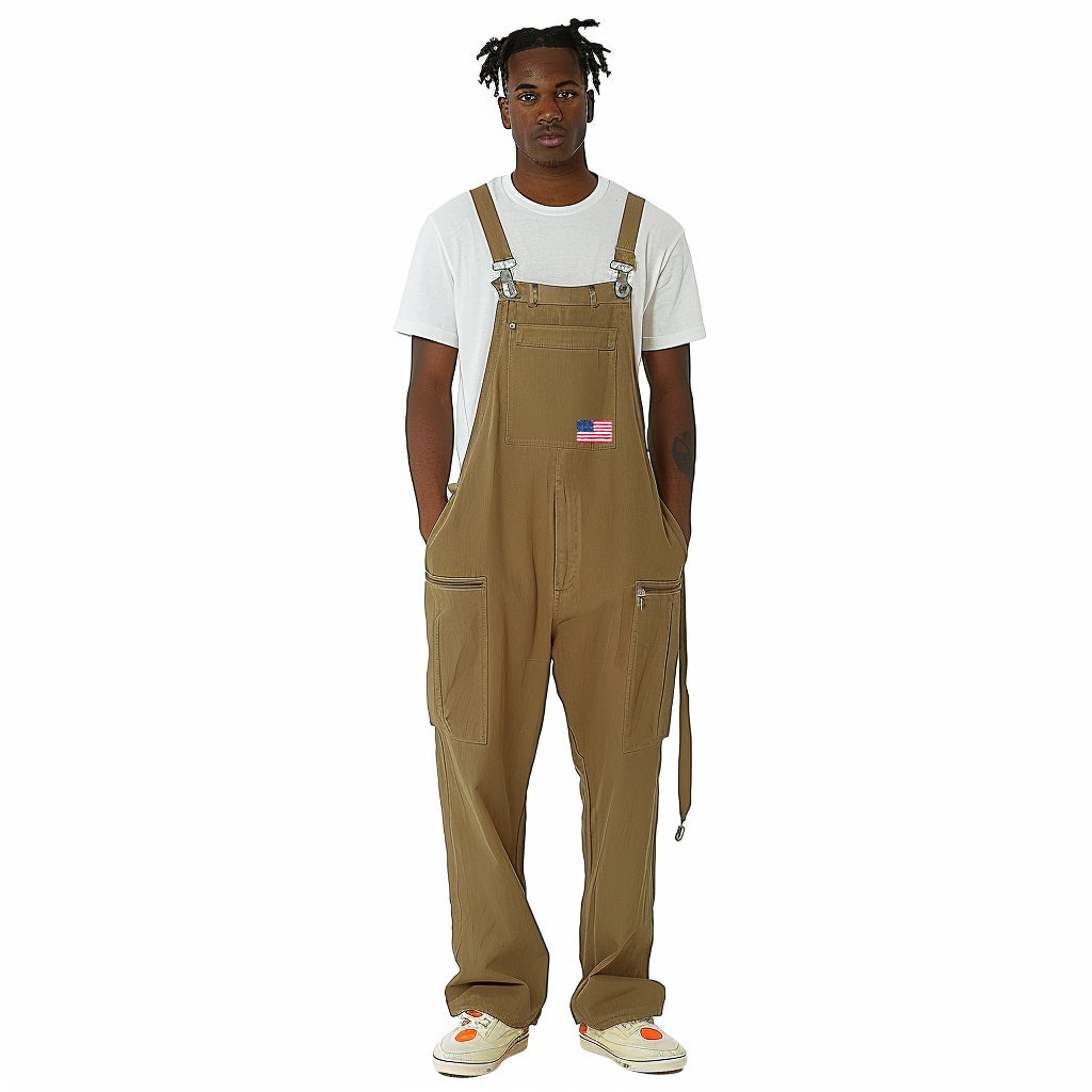 Men's Retro Workwear Casual Overalls